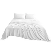 White Silky Soft Bamboo Cooling Sheet Set