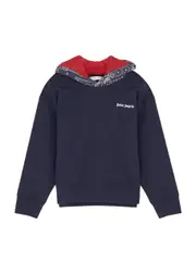 Palm Angels Kids Logo Hooded Cotton Sweatshirt (6-12 Years) - Navy - 12YR (12 Years) 12YR (12 years)