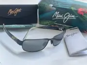 Maui Jim Black Coral Polarized Sunglasses 249-2M Black/Grey Glass New