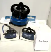 Any Sharp Blue Knife & Blade Sharpener World's Best Power Suction Grip New