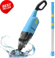 Handheld Pool Vacuum, Rechargeable Cleaner, 60-Min Run Time,for Pools,Spas, Blue