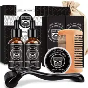 MALE GOD Beard Growth Kit, Beard Kit W/Beard Growth Oil, Balm, Comb, Massager...