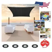 Custom Size Black Sun Shade Sail Canopy 15' x 23' - Heavy Duty UV Block