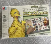 Sesame Street Letter and Number Light & Learn Game Big Bird 1986 MB Sealed