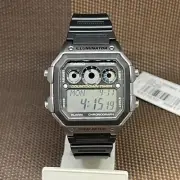 Casio AE-1300WH-8A Illuminator Black & Grey Resin Digital Timer Men Sport Watch