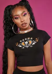 [Dolls Kill x Bratz] Serving Sass Sasha Baby Tee