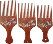 BAZEITFLOW 3Pcs Retro Oil Comb Creative Hair Styling Combs for Men Wide Tooth Design for Wet Dry Hair Durable High Grade Material for Home Salon Use