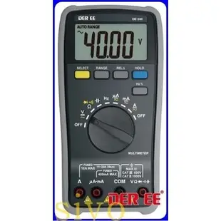 含稅 台製得益DER EE DE-240C/DE-241C/DE-242C/DE-243C 數位型萬用電錶三用電表 電錶