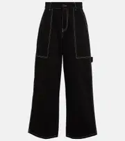 [Stella McCartney] Stella McCartney High-rise wide-leg jeans 24 black