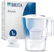 BRITA Aluna Water Filter Jug White (2.4L) incl. 1x MAXTRA PRO All-in-1 Cartridge - Fridge-Fitting jug with Digital LTI - Now in Sustainable Smart Box Packaging