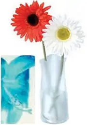 Le Sack LK2010BL Vinyl Base Small Greeting Card Set, Blue