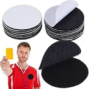15 Pairs Referee Patch Hook and Loop Dots 2.5 Inch Self Sticky Circle Tape Double Sided Reusable Round Adhesive Fasteners for Home Office DIY Wall Decor Tool Hanging