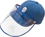 OSALADI Cotton Peaked Boys and Girls Baseball Hat Detachable Protective Sun Hat Face Cover Outdoor Safety for Toddlers (5-15 Months)