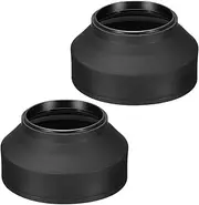 uxcell 62mm Camera Lens Hood, 2Pcs Rubber Collapsible Lens Protector Anti-Reflection Blocks Excess Sunlight to Reduce Lens Flare and Glare, Enhance Camera Photography and Video, Black