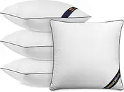 Utopia Bedding Throw Pillow Inserts (Pack of 4, White), 20 x 20 Inches Decorative Indoor Pillows for Sofa, Bed, Couch, Cushion Sham Stuffer
