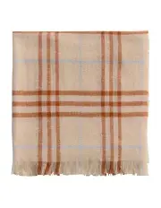 [Trenery] Wool Check Scarf in Stone