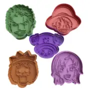 One Piece 5 Pack Cookie Cutter & Embosser