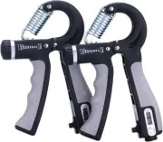 Hand Strengthener Grip 2 Pack, Hand Exercisers for Strength with Adjustable Resi