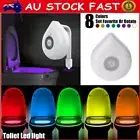 Toilet Night Light 8 Color LED Motion Activated Sensor Lamp Bathroom Seat WZ