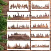 Pine Tree Stencils Tree Stencil Forest Stencil Wood Burning Stencils Patterns...