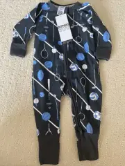 New Baby Bonds Sport Tennis Soccer Golf Zip Wondersuit Sz 00 (3-6 mos) Free Post