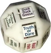 Game Selector Patent Die - with 54 Names of Games That Can Be Played Without Anything (No Materials, Nor Screens. Some with Just Pen and Paper). Decision Dice.