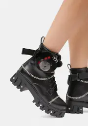 [Dolls Kill x Koi Footwear] Night Hallucination Scares Teddy Bear Boots