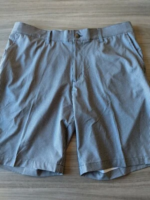 ADIDAS Ultimate 365 Men’s Golf Shorts Carbon Gray Plaid Size 36 ADVS20R767