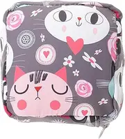 MOLUCKFU Menstrual Pad Bag Compact Multi Purpose Period Pouch with Zipper Lightweight Storage for Sanitary Napkins Cards Coins for Travel and Everyday Use