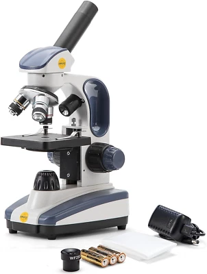 Compound Monocular Microscope SW200DL with 40X-1000X Magnification, Dual Light,