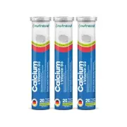 Nutrazul Calcium + Vitamin D3 Effervescent Tablets | 60 Tablets | Supports Bo...