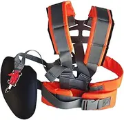 [Generic] Weedeater Strap, Weeds Eater Harness, Adjustable Brush Cutter Harness, W Shape Double Shoulder Harness Strap for Strimmers and Brush Cutter