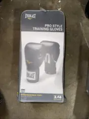 Everlast Pro Style Training Gloves 14 oz. Black (New in Case)