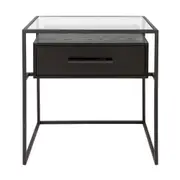 Luxe Living Vogue Small Bedside Table in Black