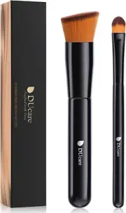 Concealer Brush Foundation Brush,DUcare 2Pcs Eye Concealer Brush Angled Flat ...