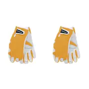4pc Annabel Trends Sprout Goatskin Garden/Work Soft Firm Outdoor Gloves Mustard