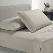 Bianca Heston 300 Thread Count Cotton Percale Sheet Sets Stone