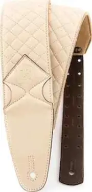 Pro-Performance Quilted Leather Straps (Guitar and Bass) Kaffe Cream