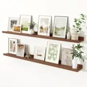 Picture Ledge Shelf, Floating Shelves Set of 2, 55 55 Inch, Set of 2 Walnut