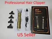 Men Professional Cordless Hair Trimmer Zero Gapped T-Blade Clipper 07 US Seller