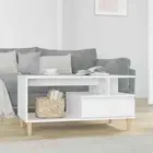 Wooden Coffee Table White 90x49x45cm Sofa Lounge Side Storage Drawer
