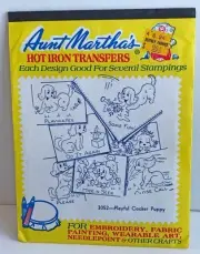 Aunt Marthas Hot Iron Transfers Pattern Playful Cocker Puppy 3052