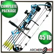 Vulture Kryptek Blue Compound Bow 25-45lb Ready to Shoot Youth / Womens Package