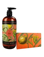 [English Soap Company] Royal Kew Gardens - Bergamot And Ginger Hand Wash/Soap Bar Bundle