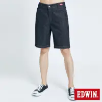 在飛比找momo購物網優惠-【EDWIN】男裝 斜袋LOGO牛仔短褲(原藍磨)