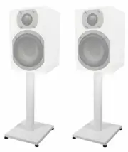 2 White 21” Steel Stands For KLH Ames Bookshelf Speakers High Performance Steel