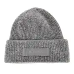 [JACQUEMUS] JACQUEMUS Knitted beanie hat with gros-grain logo Woman One Size One Size Grey