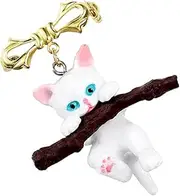 [OATIPHO] Tree Holding Brooch Cat Brooch Pin Kitten Lapel Pin Animal Brooch Pin Creative Brooch Decor Hat Pin Scarf Lapel Pins d Breastpin for Clothing Enamel Brooch Pin Alloy