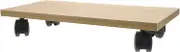 ROMISBABA Wheel Moving Stand Wood Grain CPU Stand Computer Host Base for Easy Mobility