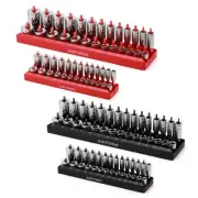 1/4-Inch & 3/8-Inch Drive Socket Organizer Trays, 4-Piece SAE and Metric Sock...